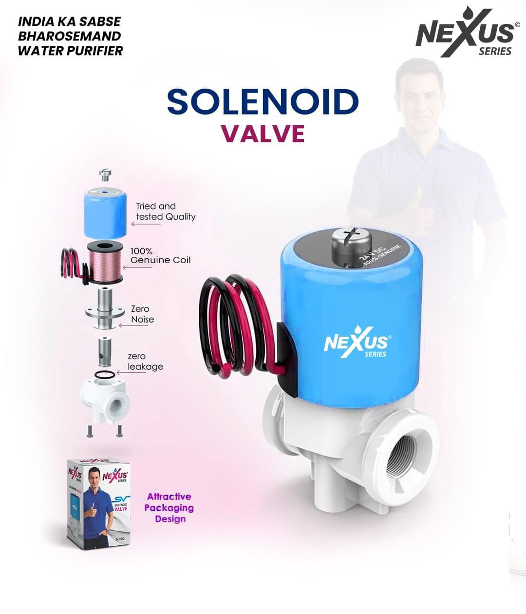 Solenoid Valve Hero type 1/4" for water purifier -Trade Nepal