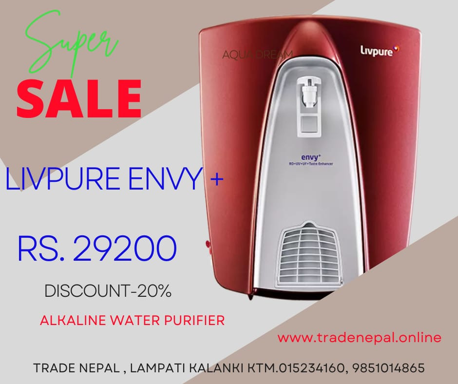 Livpure Envy+ Test Enhancer Technology Water purifier - Trade Nepal