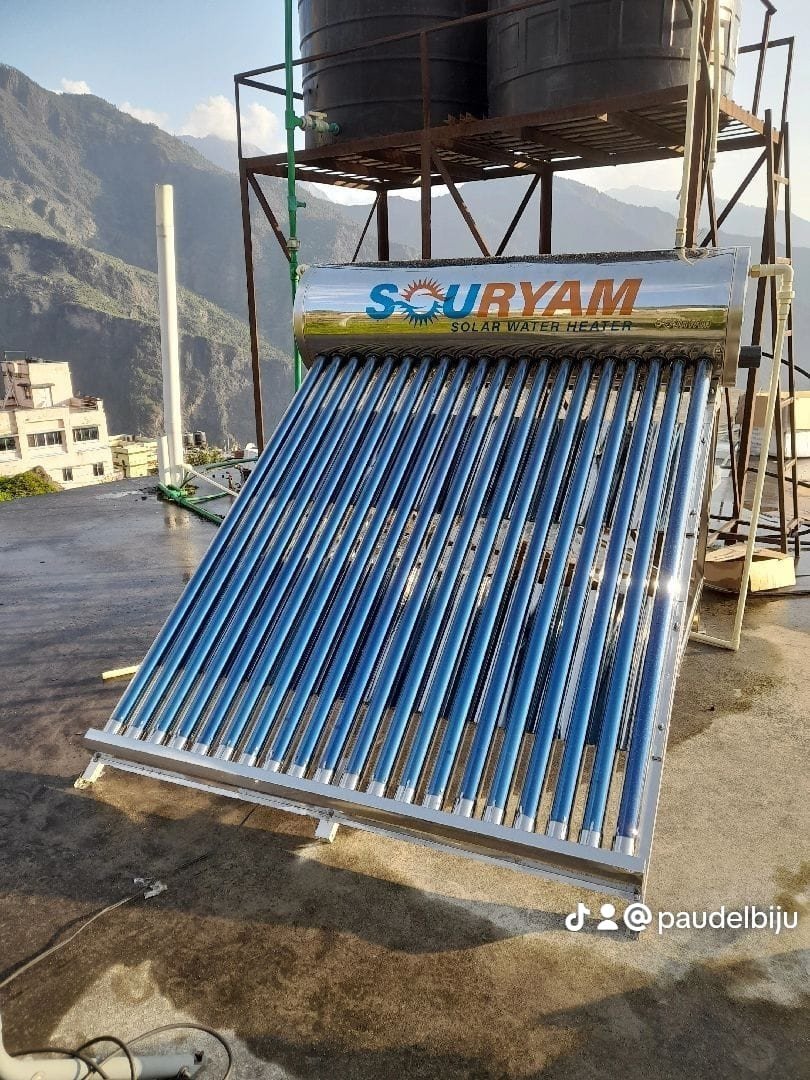 Souryam Solar Water Heater 30T 400Ltr. -Trade Nepal