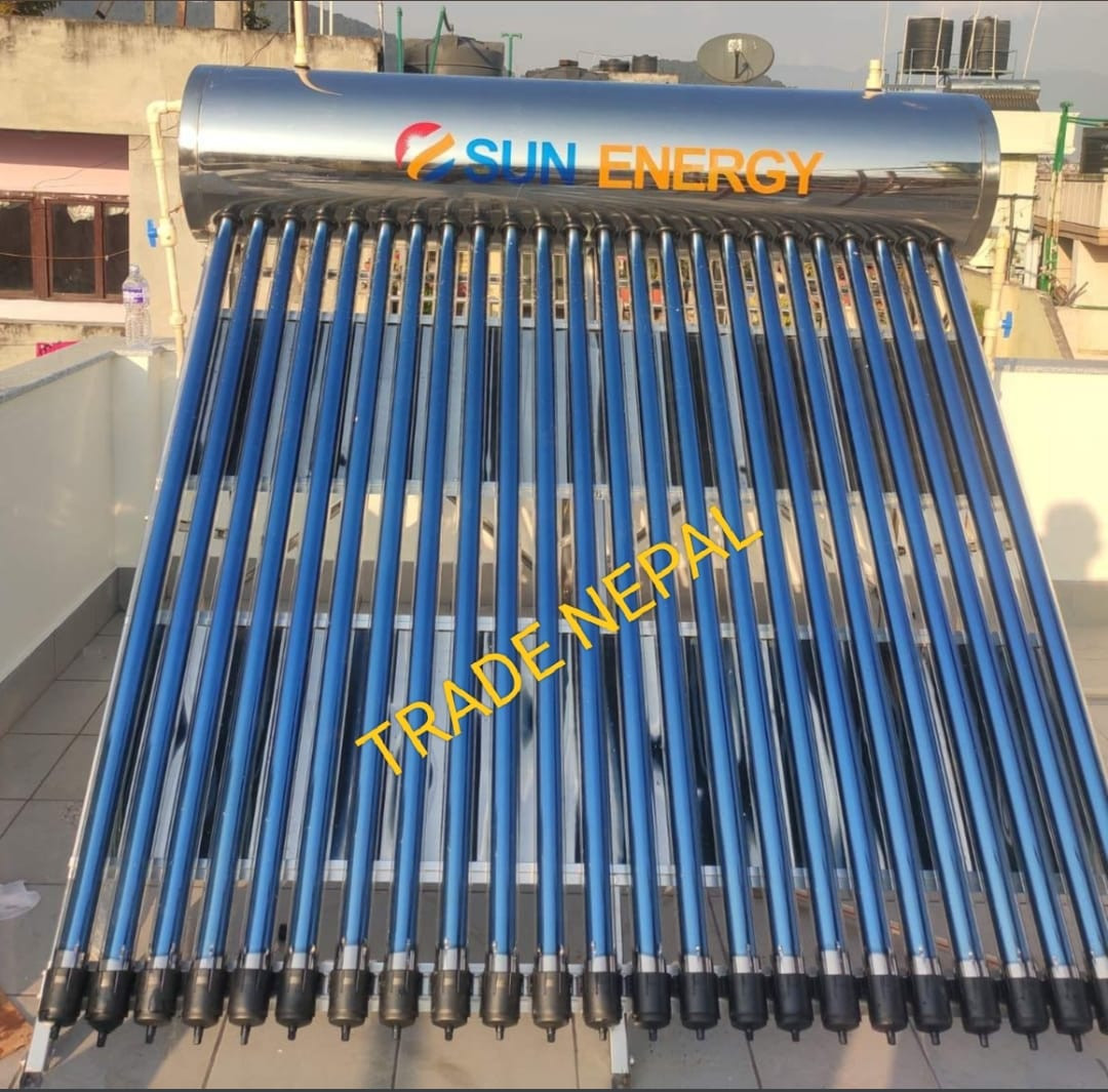 Sun Energy Solar Water Heater 24tube 300 Ltr. -Trade Nepal